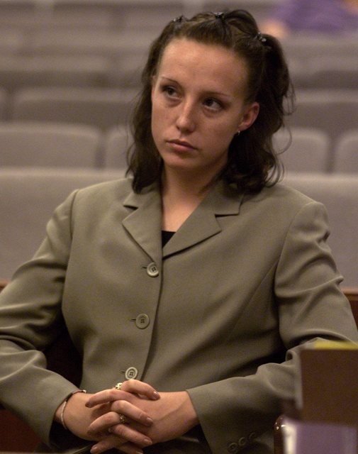 Kirstin Lobato awaits opening statements May 8, 2002 in her trial on charges of killing and cutting of the penis of a homeless man in Las Vegas in 2001. Las Vegas Review-Journal file photo
