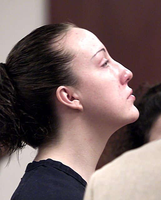 Kirstin Lobato, then 19, appears in court for sentenced Aug. 28, 2002. Lobato was sentenced to at least 40 years in prison for killing and sexually mutilating a homeless man. Las Vegas Review-Jour ...