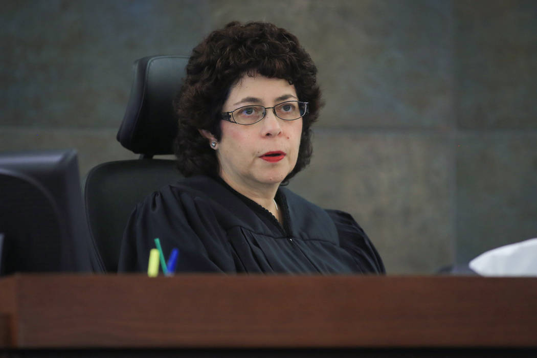 Judge Elissa F. Cadish presides over the sexual assault and kidnapping case of War Machine, also known as Jonathan Koppenhaver, at the Regional Justice Center in Las Vegas on Friday, March 10, 201 ...