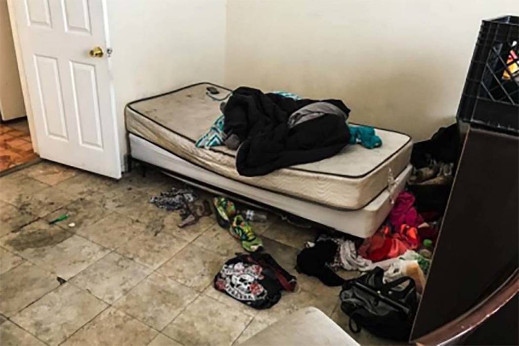 A dirty mattress and insufficient bedding in a bedroom are detailed in a state audit reporting filthy and unsafe conditions in 37 “community-based living arrangement” homes where the state pla ...