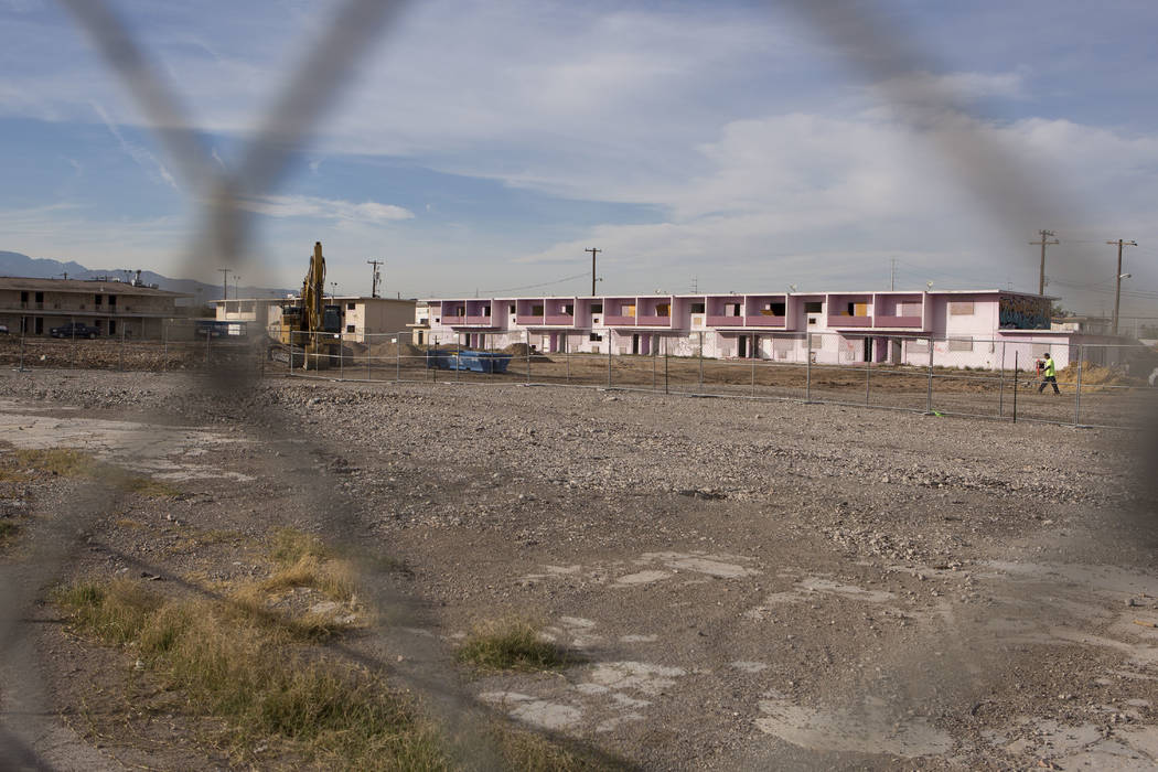 The remains of the Moulin Rouge hotel-casino in Las Vegas, Tuesday, Nov. 21, 2017. (Las Vegas Review-Journal)