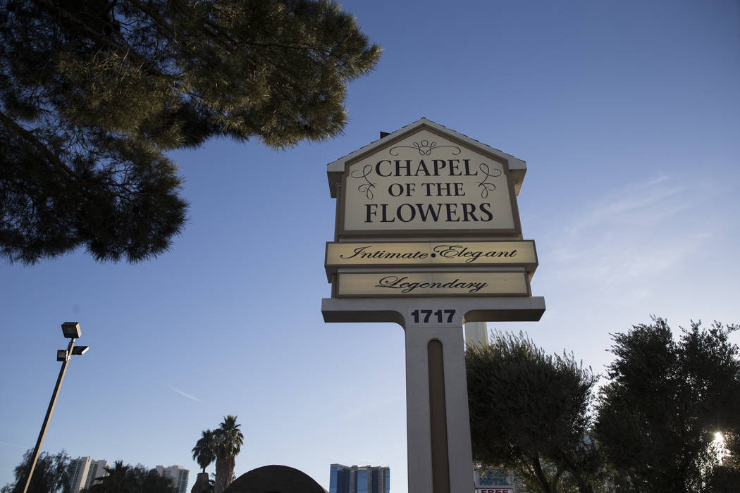 Chapel of the Flowers in Las Vegas, Wednesday, Jan. 24, 2018. Erik Verduzco Las Vegas Review-Journal @Erik_Verduzco