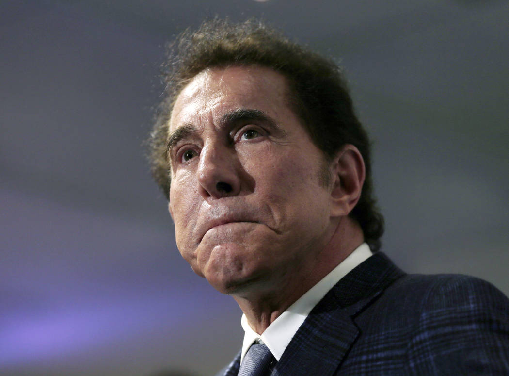 FILE - This March 15, 2016, file photo, shows casino mogul Steve Wynn at a news conference in Medford, Mass. Wynn Resorts is denying multiple allegations of sexual harassment and assault by its fo ...