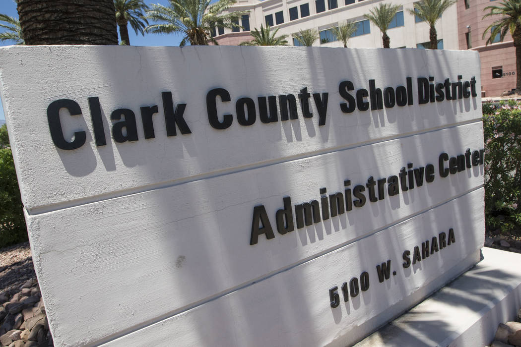 Clark County School District administration building located at 5100 West Sahara Ave. in Las Vegas on Tuesday, May 23, 2017. Richard Brian Las Vegas Review-Journal @vegasphotograph