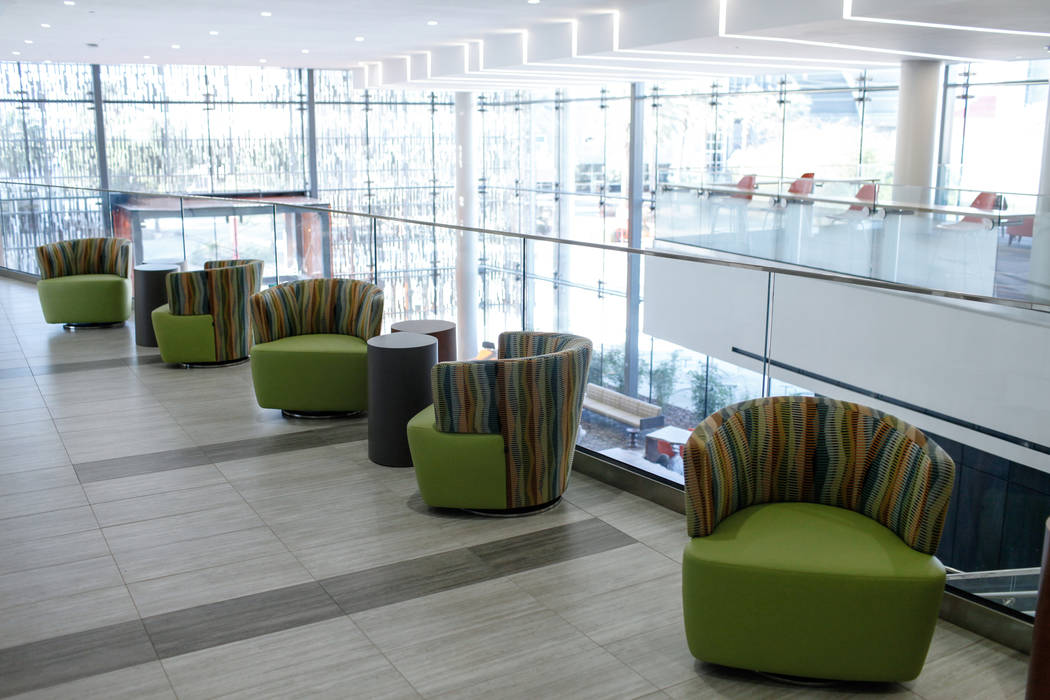 Hospitality Hall at UNLV in Las Vegas, Thursday, Dec. 21, 2017. The building is set to open in late January 2018. Joel Angel Juarez Las Vegas Review-Journal @jajuarezphoto