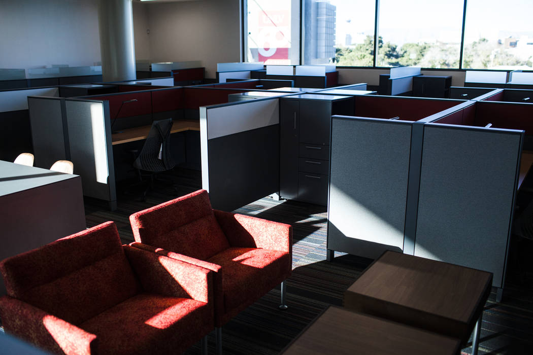 A Ph. D. study room at Hospitality Hall at UNLV in Las Vegas, Thursday, Dec. 21, 2017. The building is set to open in late January 2018. Joel Angel Juarez Las Vegas Review-Journal @jajuarezphoto