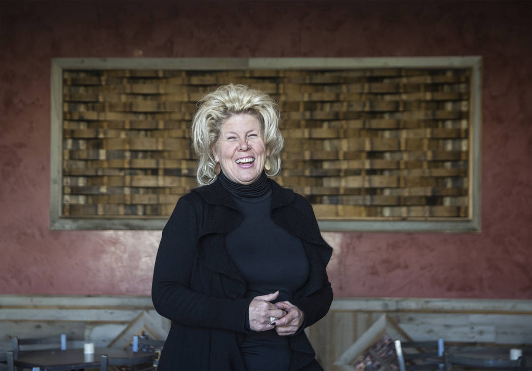 Patty Peters, co-partner at Vegas Valley Winery/Grape Expectations, on Tuesday, Dec. 19, 2017, in Las Vegas. Benjamin Hager Las Vegas Review-Journal @benjaminhphoto