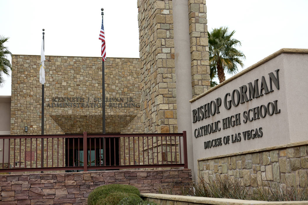The Kenneth J. Sullivan Jr. administrative building of Bishop Gorman Catholic High School as seen on Tuesday, January 2, 2018. Michael Quine Las Vegas Review-Journal @Vegas88s