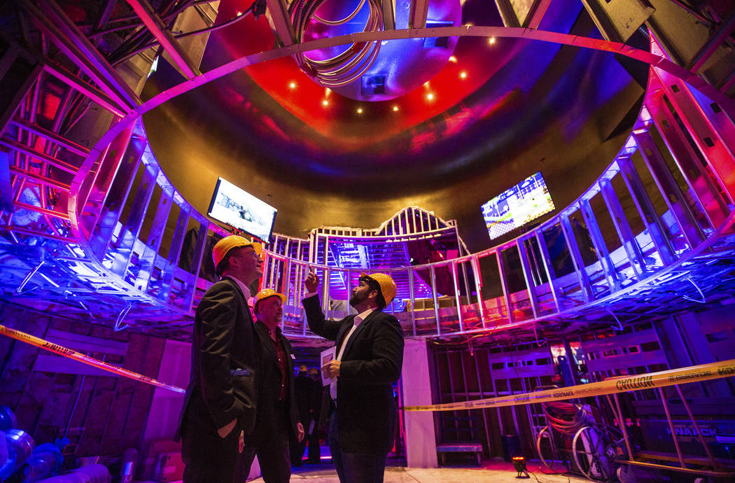Attendees tour the soon-to-be-completed eSports Arena at the Luxor hotel-casino on Wednesday, January 10, 2018, in Las Vegas. Benjamin Hager Las Vegas Review-Journal @benjaminhphoto
