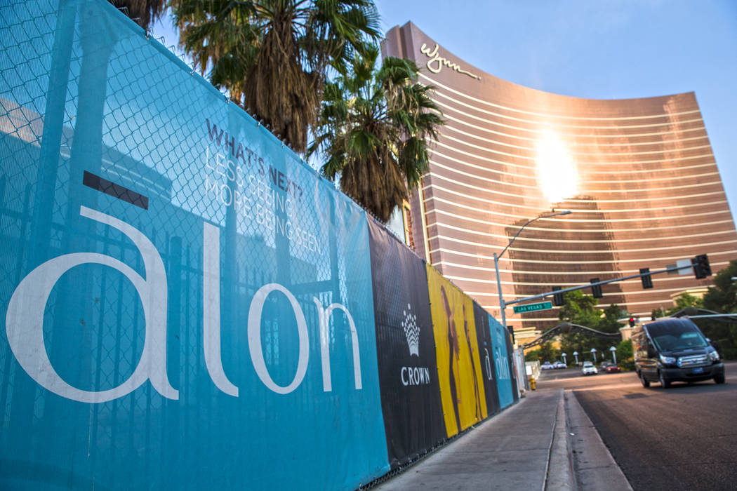 The Alon project site on The Strip at Fashion Show Drive and Las Vegas Boulevard on Friday, Dec. 16, 2016, in Las Vegas. Benjamin Hager/Las Vegas Review-Journal