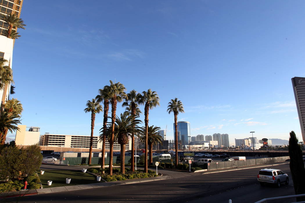 Trump International on Fashion Show Drive near the Strip in Las Vegas Wednesday, Jan. 10, 2018. An adjacent parcel east of the tower is being purchased by Wynn Resorts. Wynn announced in December  ...