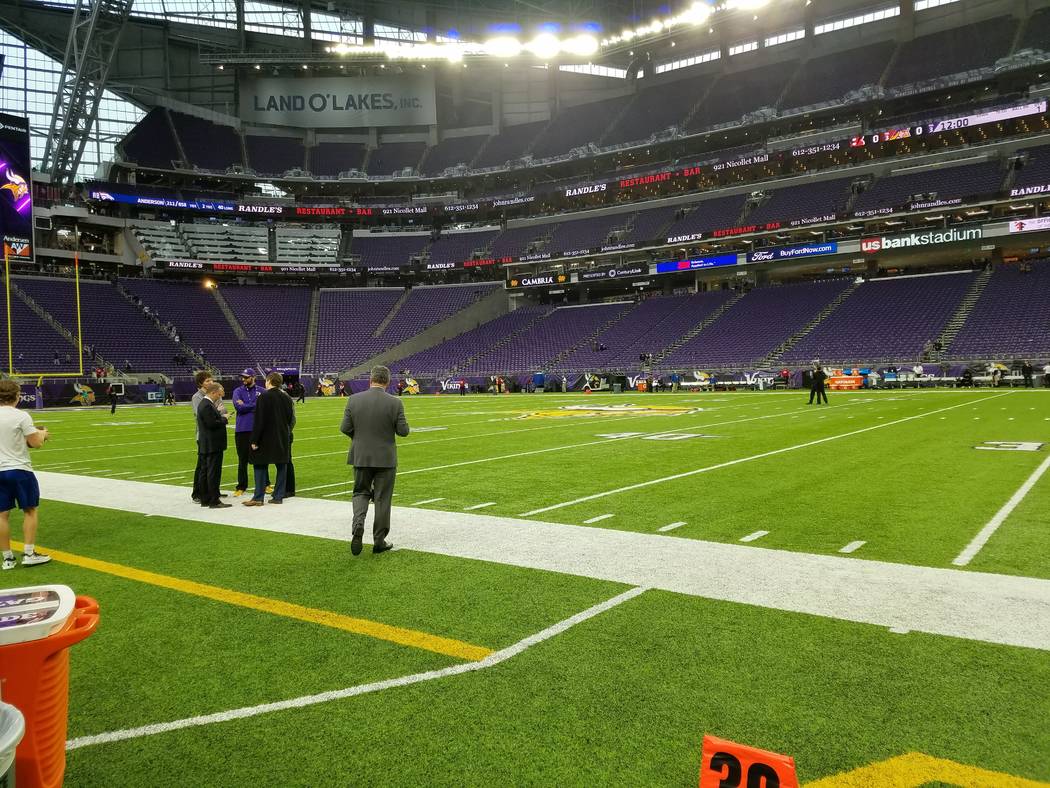 Among the capital improvements the Minnesota Sports Facilities Authority handles is upkeep to the stadium's artificial turf field at U.S. Bank Stadium, shown Dec. 17, 2018. Richard N. Velotta/Las  ...