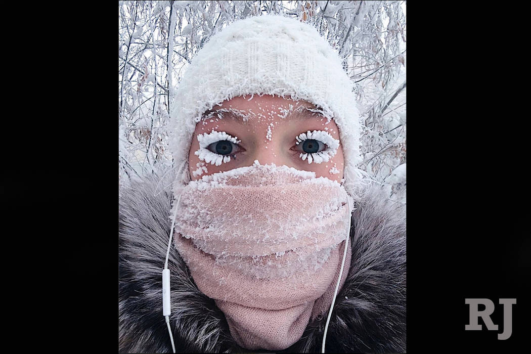 It’s so cold in Russia that eyelashes are freezing Las Vegas Review