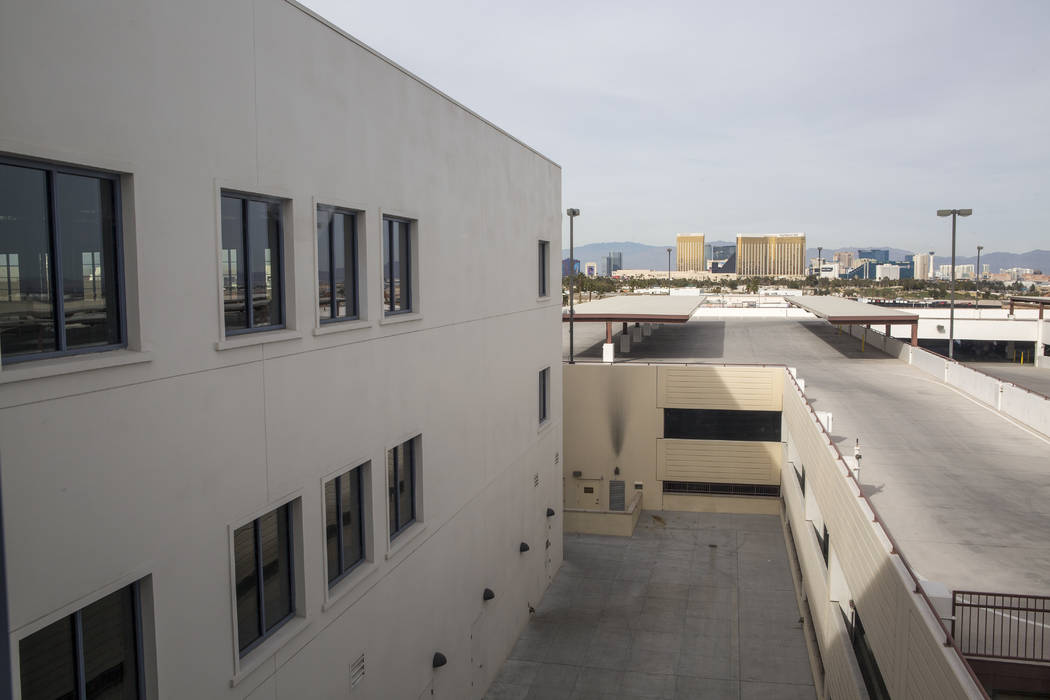 A view of the Strip from office space in Town Square recently purchased by the Dornin Investment Group for $11.8 million on Thursday, Jan. 18, 2018.  Patrick Connolly Las Vegas Review-Journal @PCo ...