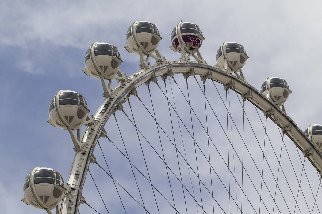 The High Roller observation wheel at the LINQ Promenade in Las Vegas on Thursday, June 8, 2017. Richard Brian Las Vegas Review-Journal @vegasphotograph