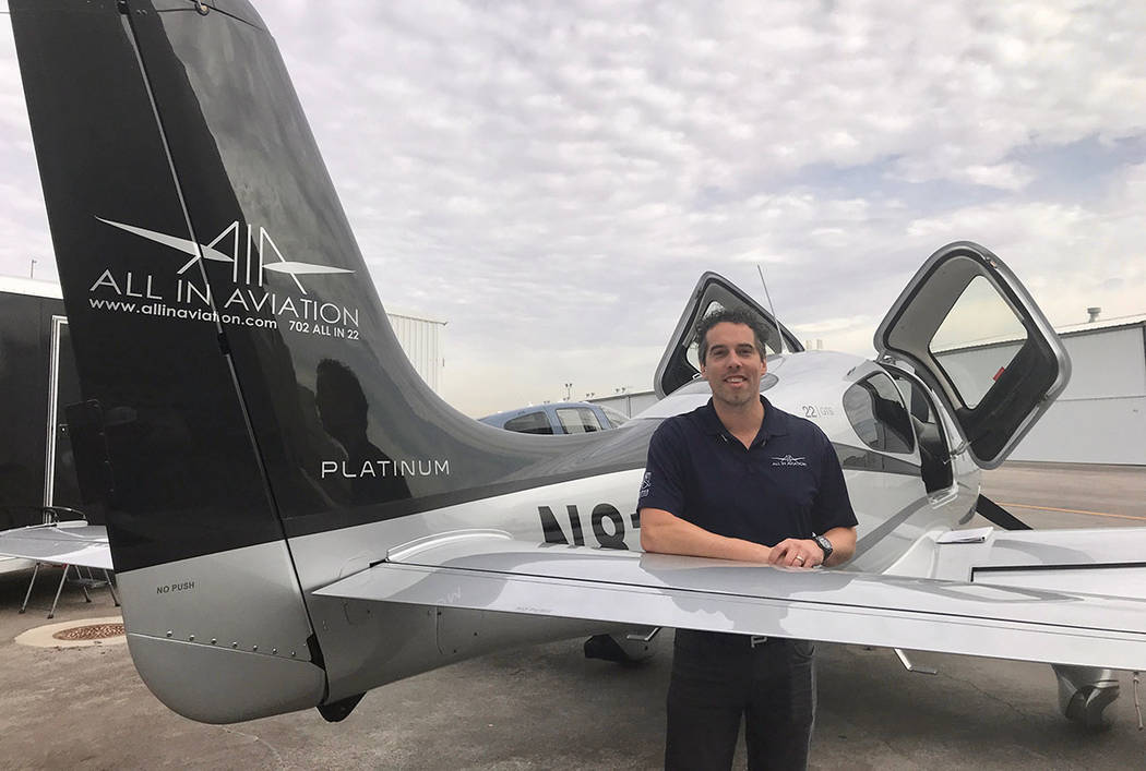 Paul Sallach, president of All in Aviation in Las Vegas, Thursday, Feb. 1, 2018. (Madelyn Reese/Review-Journal) @MadelynGReese