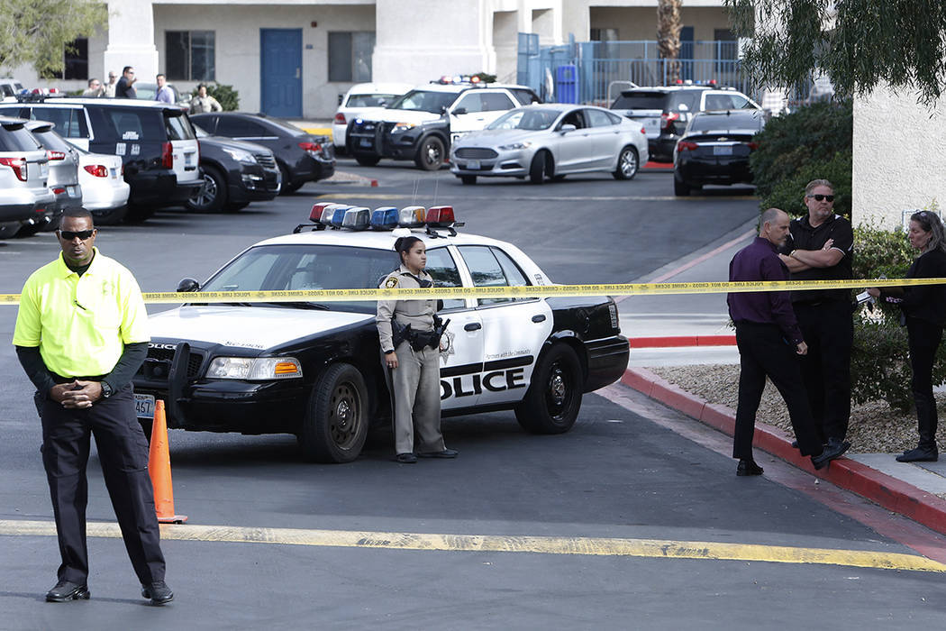 Las Vegas police are investigating an incident that left one child dead and a teenager in critical condition at the Budget Suites extended-stay motel on Monday, Nov. 20, 2017 at 8400 Las Vegas Blv ...