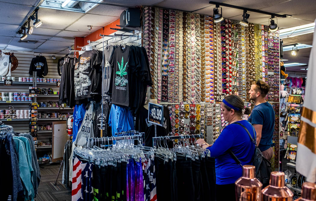 Strip visitors browse a selection of Las Vegas magnets in a shop on Las Vegas Boulevard on Wednesday, Feb. 7, 2018.  Patrick Connolly Las Vegas Review-Journal @PConnPie