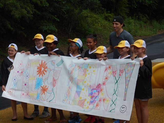 Former Penguins goaltender Marc-Andre Fleury and members of the Sto-Ken-Rox Boys and Girls Club in McKees Rock, Pa., are seen in this June 2017 photo at a groundbreaking ceremony. (Sto-Ken-Rox Boy ...