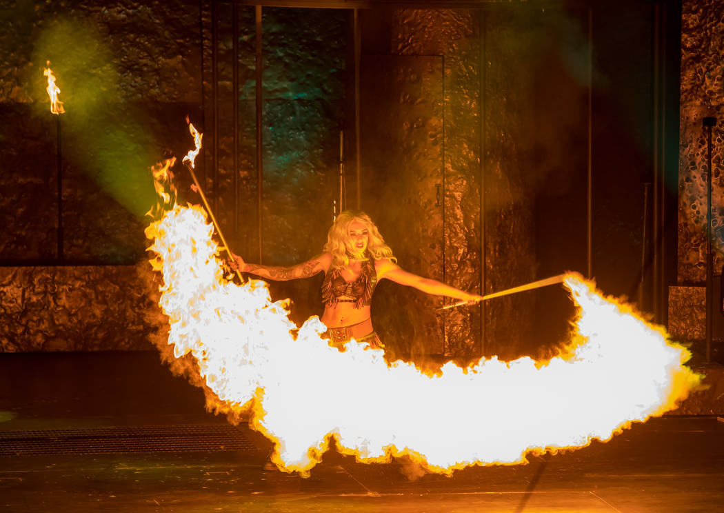 Performers are seen during Inferno at Paris hotel-casino in Las Vegas. (Erik Kabik Photography/ erikkabik.com)