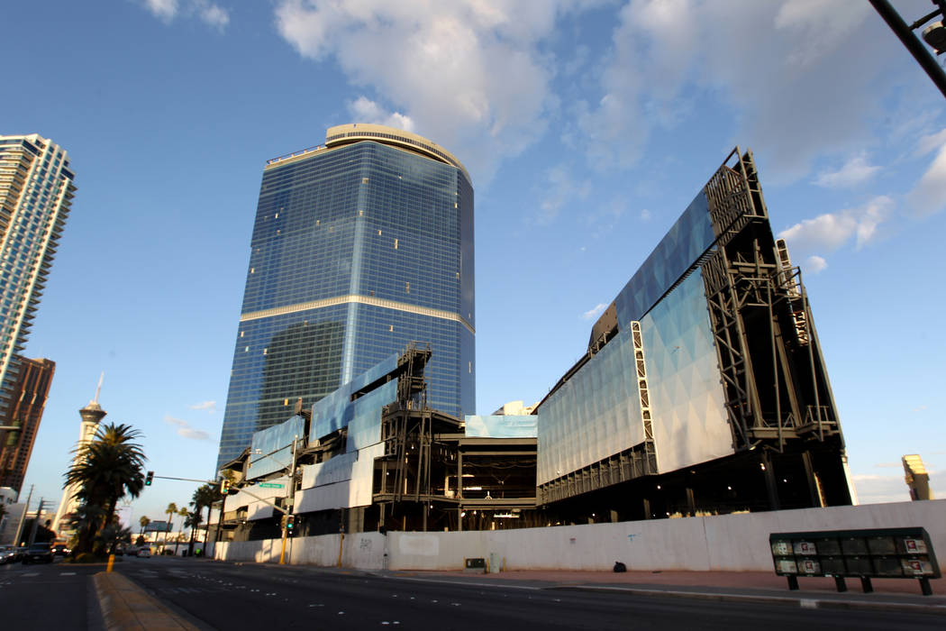 The unfinished former Fontainebleau, shown on the Strip Monday, Feb. 12, 2018, is now called The Drew Las Vegas and scheduled to open in late 2020. K.M. Cannon Las Vegas Review-Journal @KMCannonPhoto