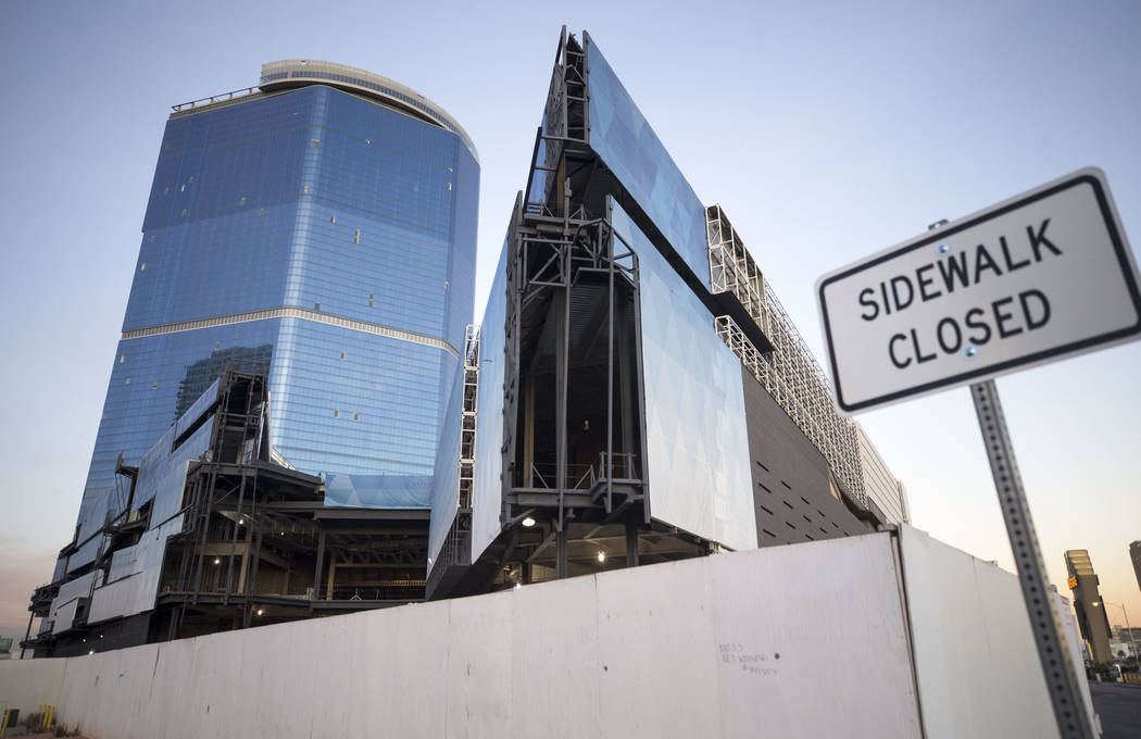 The unfinished Fontainebleau project on the Las Vegas Strip has a new name -- The Drew Las Vegas -- and its opening will be in late 2020. (Richard Brian/Las Vegas Review-Journal) @vegasphotograph