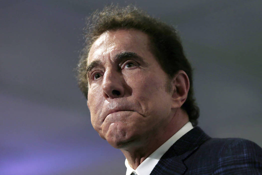 This March 15, 2016, file photo, shows casino mogul Steve Wynn at a news conference in Medford, Mass. (AP Photo/Charles Krupa, File)