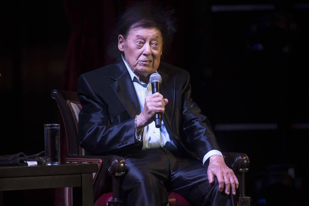 Comedian Marty Allen celebrates his 95th birthday with a show at South Point on Thursday, March 23, 2017, in Las Vegas. (Sam Morris/Las Vegas News Bureau)