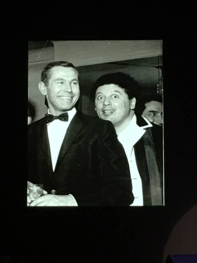 Johnny Carson and Marty Allen are shown in the early 1960s in Las Vegas. (Marty Allen)