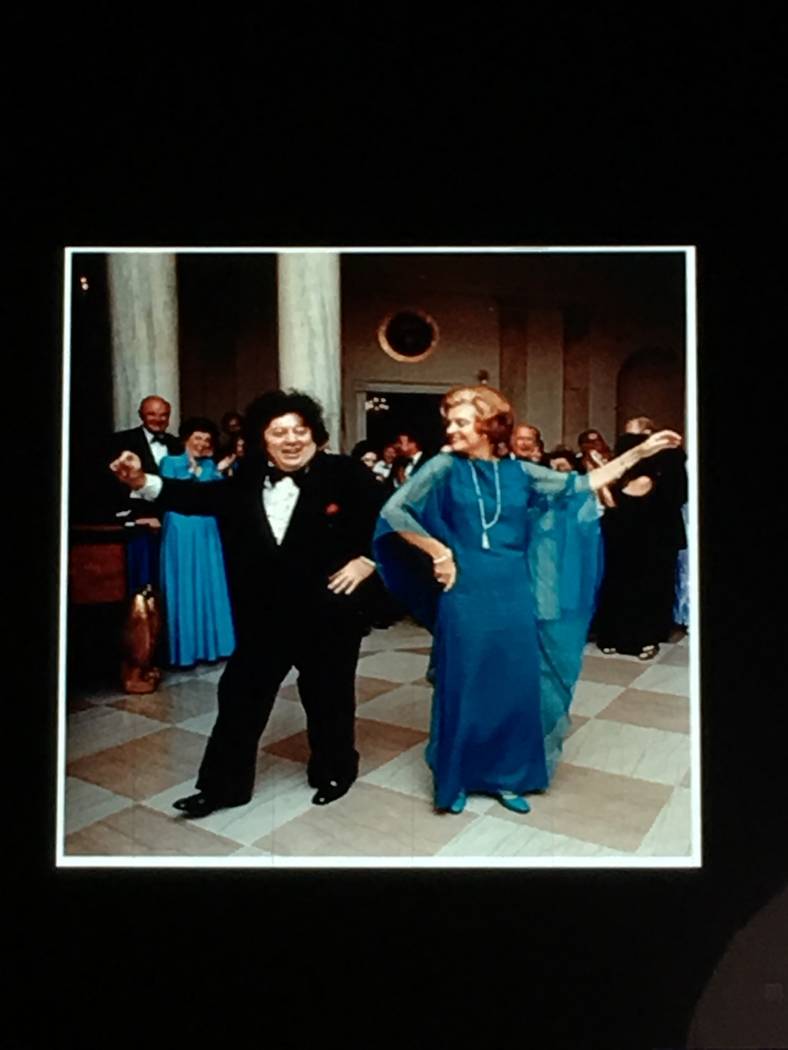 Marty Allen is shown dancing with First Lady Betty Ford in the White House in 1974. (Marty Allen)