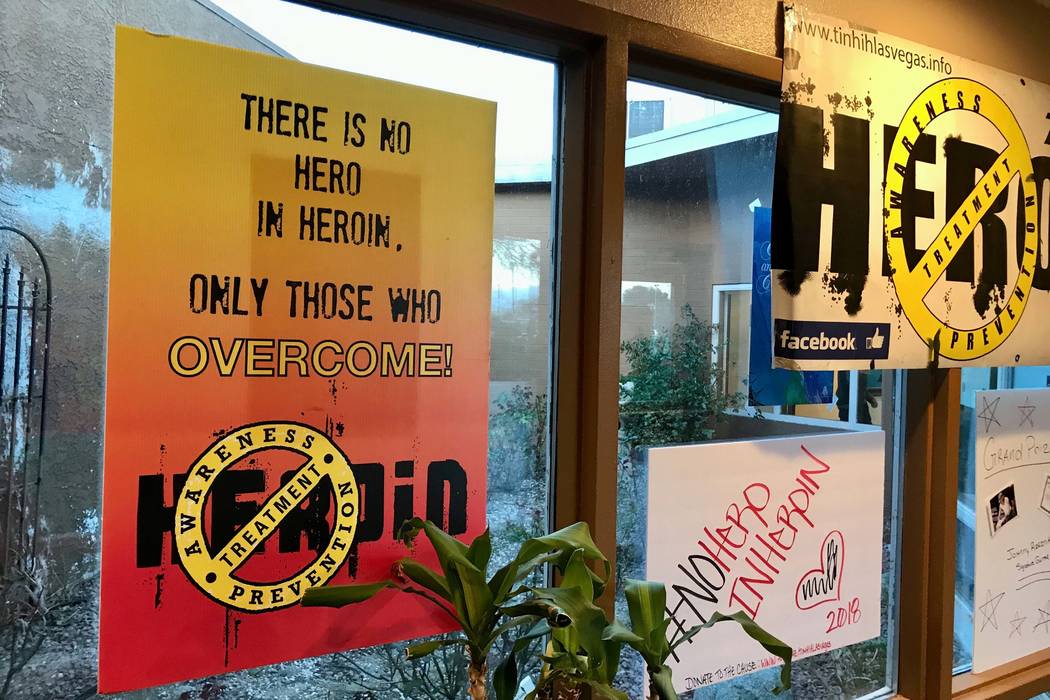 There is No Hero in Heroin Foundation's Black Monday event was held at The Salvation Army Chapel Feb. 19, 2018. (Madelyn Reese/Review-Journal) @MadelynGReese