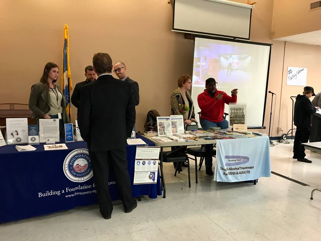There is No Hero in Heroin Foundation's Black Monday event was held at The Salvation Army Chapel Feb. 19, 2018. (Madelyn Reese/Review-Journal) @MadelynGReese