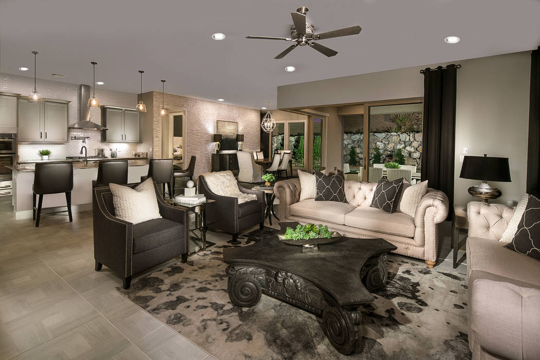 The Parklane model in the village of Reverence by Pulte Homes spans