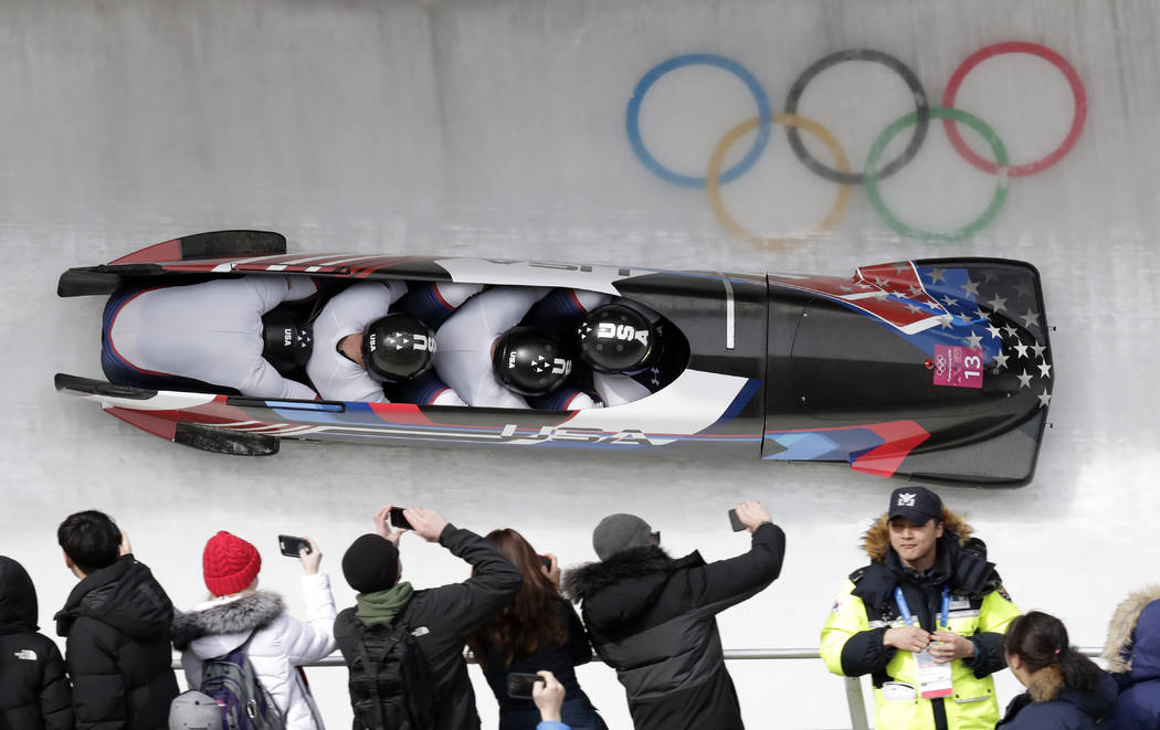 Las Vegan Evan Weinstock in 9th place in 4-man bobsled at Winter Olympics |  Las Vegas Review-Journal