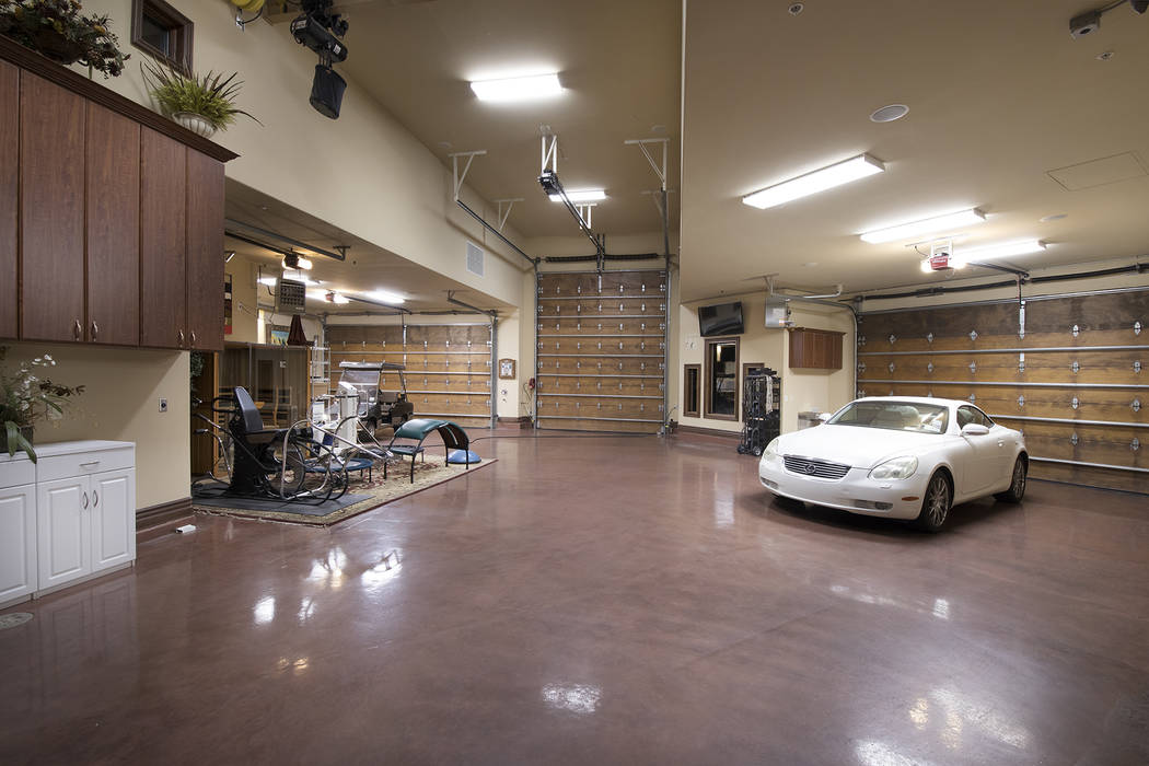 The house features a 10-car garage with workshop. (Synergy/Sotheby’s International Realty)