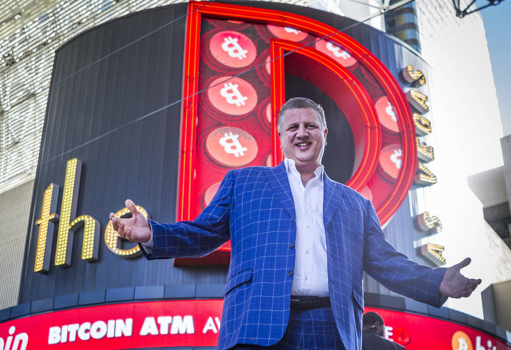 Derek Stevens, CEO and owner of the D Las Vegas, on Thursday, Feb. 15, 2018. The hotel-casino is now accepting Bitcoin at some of its restaurants, gift shop and hotel desk.  Patrick Connolly Las V ...