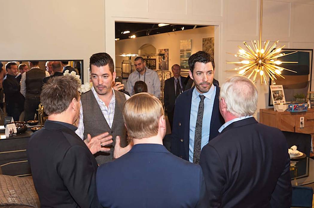 Jonathan and Drew Scott, of HGTV's "Property Brothers," attended the 2018 Las Vegas Market in support of their Scott Living home line. (Scott Brothers Global)