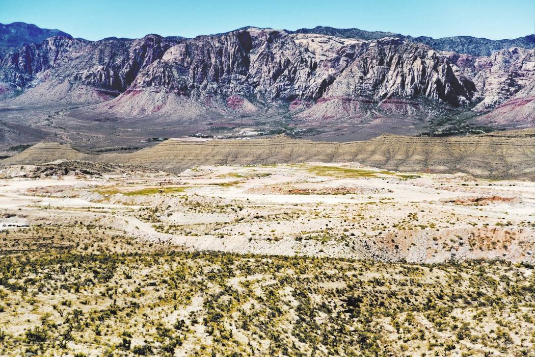 The site of a proposed community is seen inside the Blue Diamond Hill Gypsum mine near the town of Blue Diamond on Thursday, Aug. 11, 2016. Daniel Clark/Las Vegas Review-Journal Follow @DanJClarkPhoto