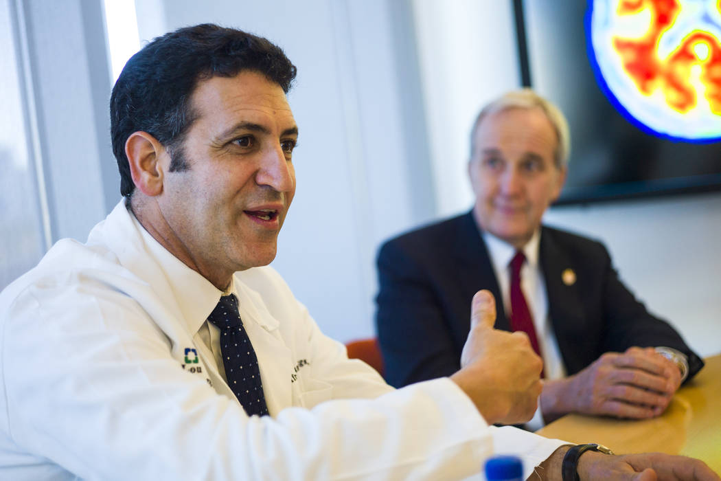 Dr. Marwan Sabbagh, who is taking over as the new director of the Cleveland Clinic Lou Ruvo Center for Brain Health, in Las Vegas on Wednesday, Feb. 28, 2018. Larry Ruvo, founder of the research f ...