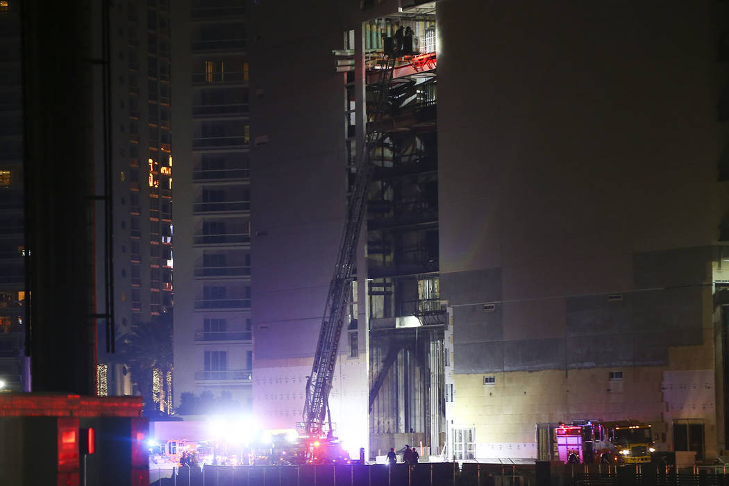 Crews extinguish fire at underconstruction Las Vegas Strip hotel Las