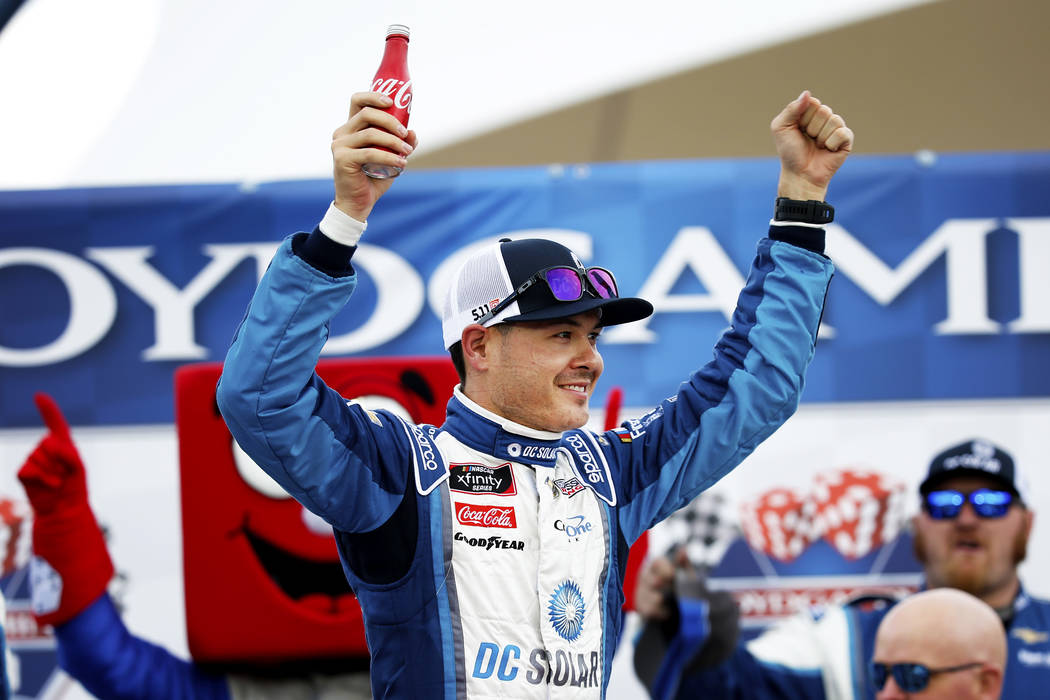 Late caution fuels Kyle Larson to Xfinity win in Las Vegas ...