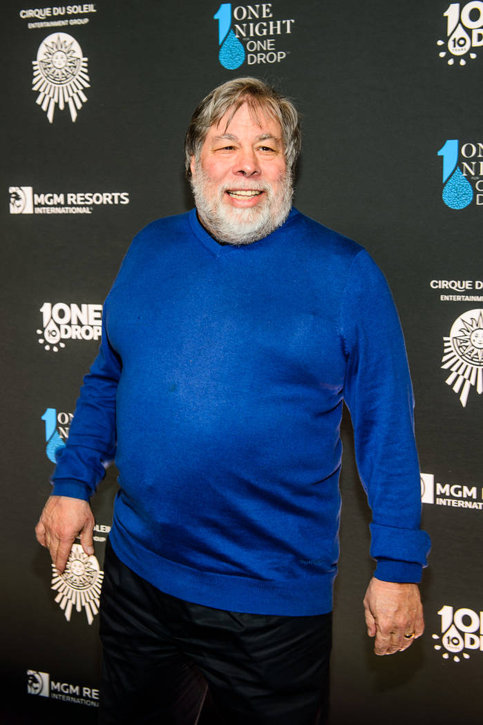 Steve Wozniak is shown at "One Night For One Drop" on Friday, March 2, 2018. (Brenton Ho)