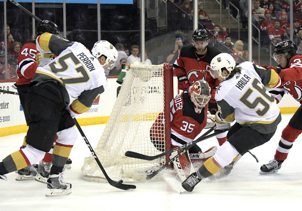 New Jersey Devils' Erik Haula (56) during the third period a