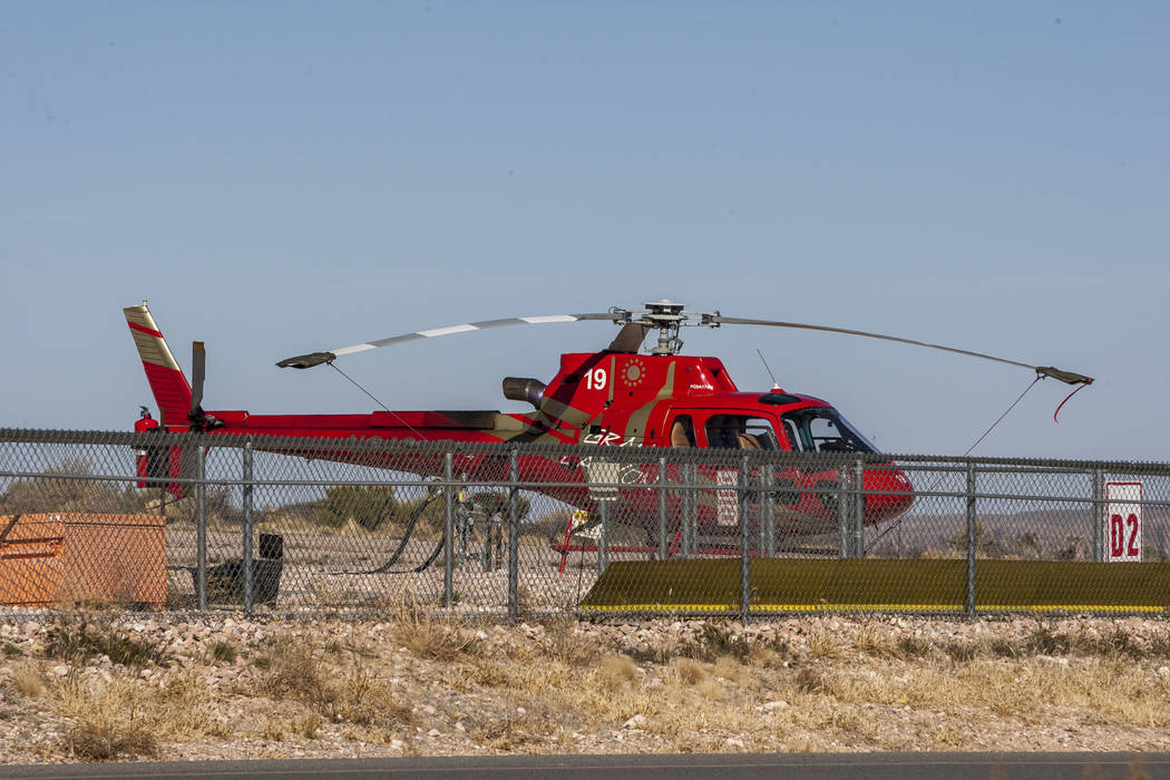 A Papillon helicopter at Grand Canyon West on the Hualapai Nation Indian Reservation in Arizona on Sunday, Feb. 11, 2018.  Patrick Connolly Las Vegas Review-Journal @PConnPie