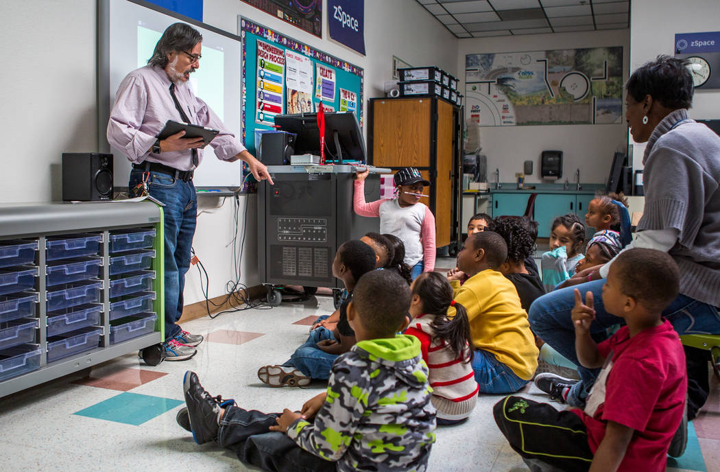 Students in a STEAM (Science, Technology, Engineering, Arts, Math) class at H. P. Fitzgerald Elementary School in North Las Vegas on Tuesday, March 6, 2018. Patrick Connolly Las Vegas Review-Jour ...