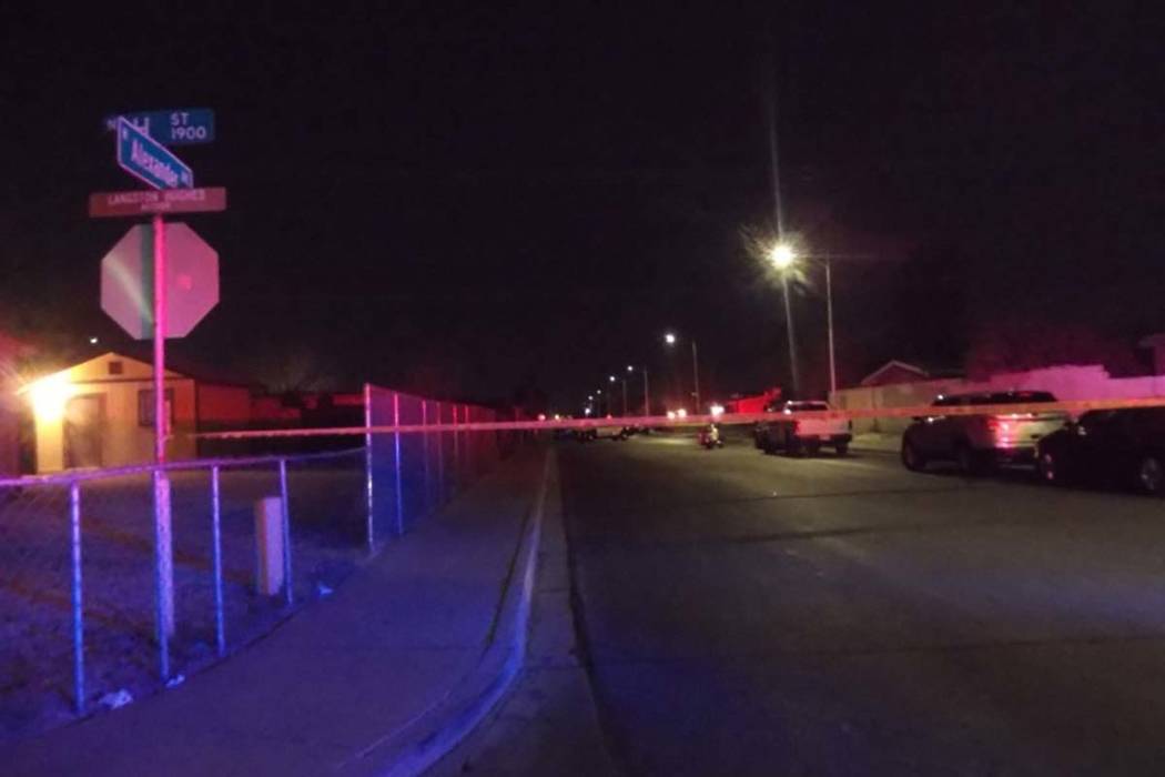 Las Vegas police are investigating a fatal crash that occurred Monday night in central Las Vegas. (Max Michor/Las Vegas Review-Journal)