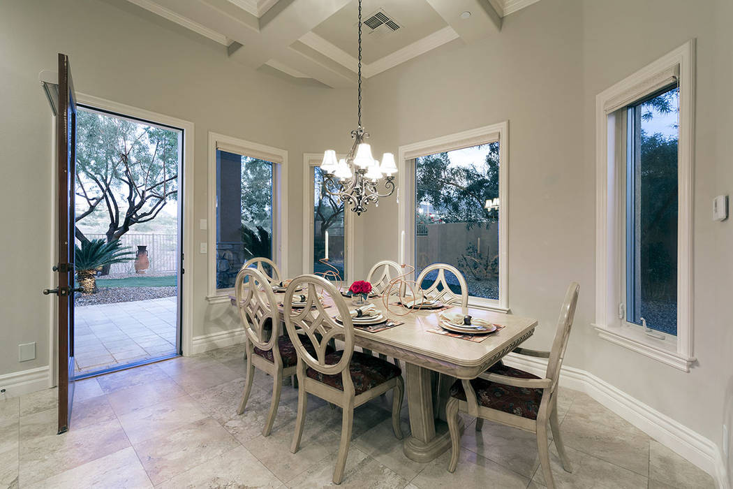 A bright and cheery breakfast nook opens to the backyard. (Synergy/Sotheby’s International Realty)