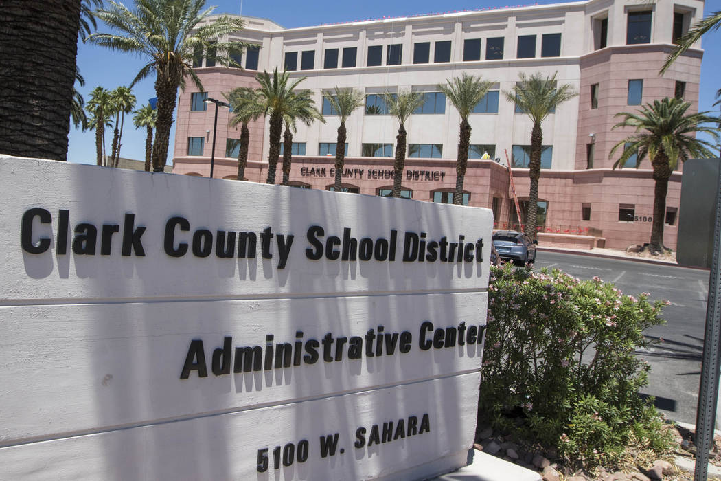 Clark County School District administration building located at 5100 West Sahara Ave. in Las Vegas (Richard Brian Las Vegas Review-Journal)