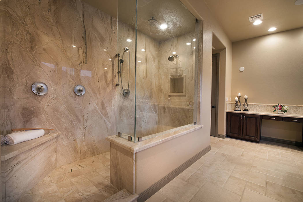 The shower in the master bath. (Synergy/Sotheby’s International Realty)