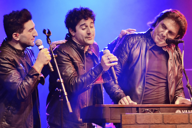 Vinny Adinolfi, right, performs with sons Nicky, left, and Vinny as the Bronx Wanderers at the Windows Showroom at Bally's. Bill Hughes/Las Vegas Review-Journal
